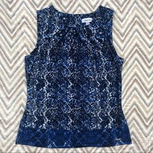 Calvin Klein Sleeveless Blouse - blue - size M